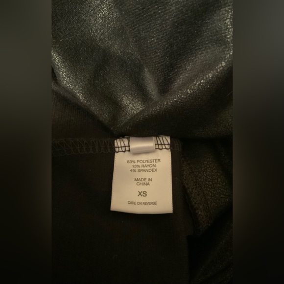 Ladies’ New York & Company Jazzy leather look…Black Mini Dress size XS - Picture 3 of 7